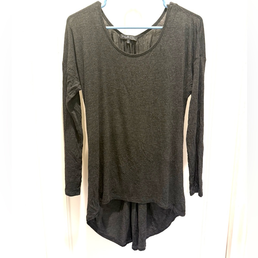 Gray Long Sleeve Women's Top